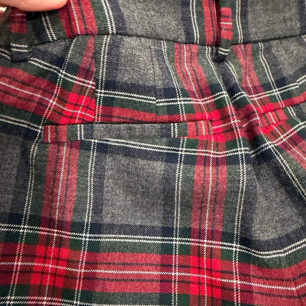 Talbots Plaid Straight Leg 0P preppy dark light academia lined wool blend geek - Picture 4 of 14